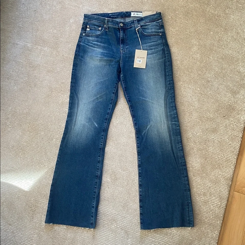 AG Adriano Goldschmied Angel Low-Rise Boot Cut Blue Denim Jeans Size 31 NWT - Picture 3 of 15